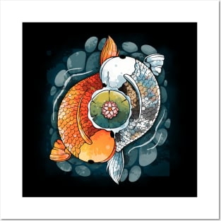 Ying Yang Koi Posters and Art